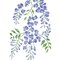 Small Wisteria Wisp Wall Stencil | 2412 by Designer Stencils | Floral Stencils | Reusable Art Craft Stencils for Painting on Walls, Canvas, Wood | Reusable Plastic Paint Stencil for Home Makeover | Easy to Use & Clean Art Stencil